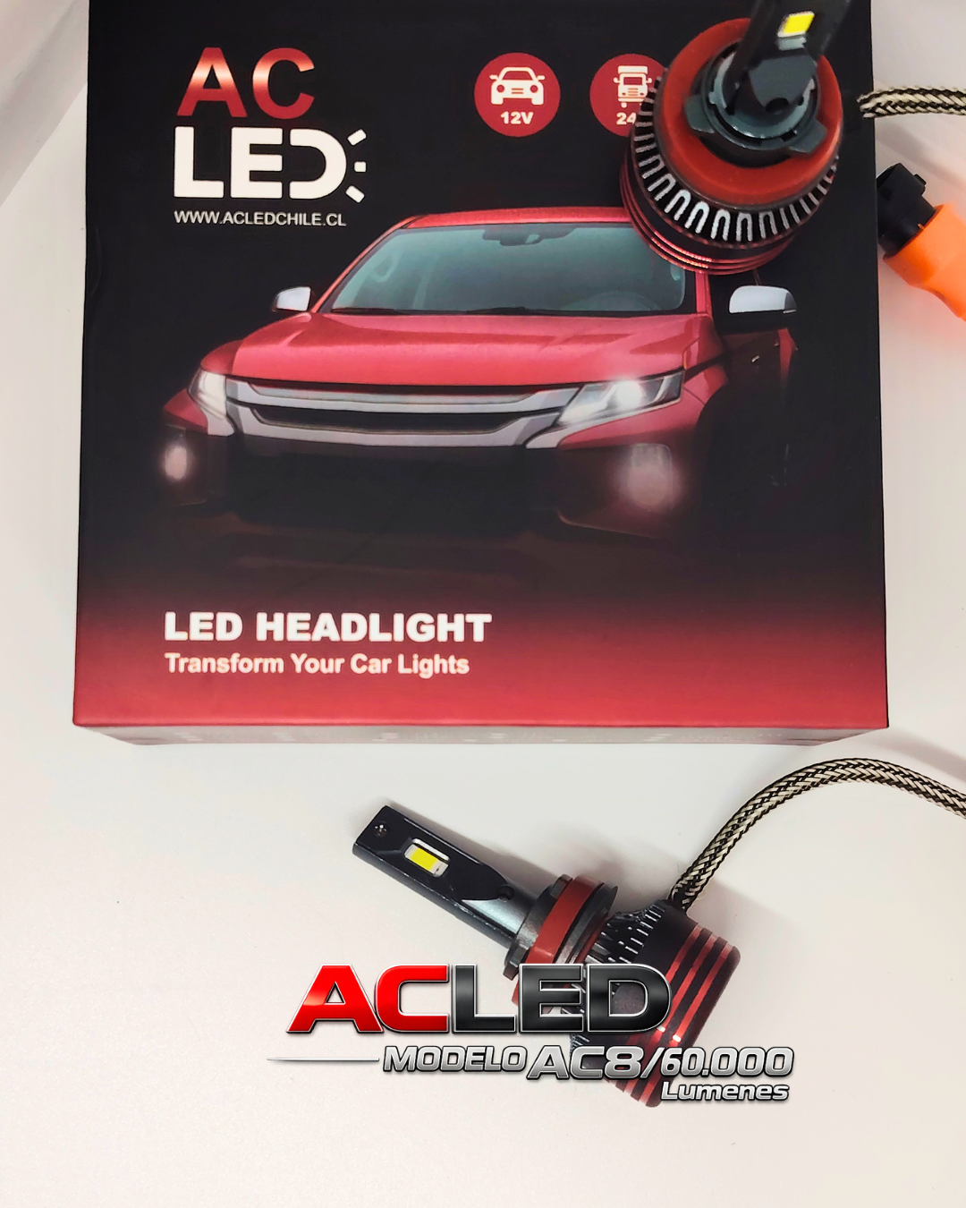 💡 H11 / H8 / H9 AC8 60.000 Lúmenes – Potencia, Seguridad y Tecnología en Iluminación LED