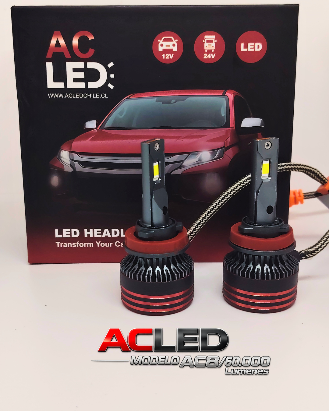 💡 H11 / H8 / H9 AC8 60.000 Lúmenes – Potencia, Seguridad y Tecnología en Iluminación LED