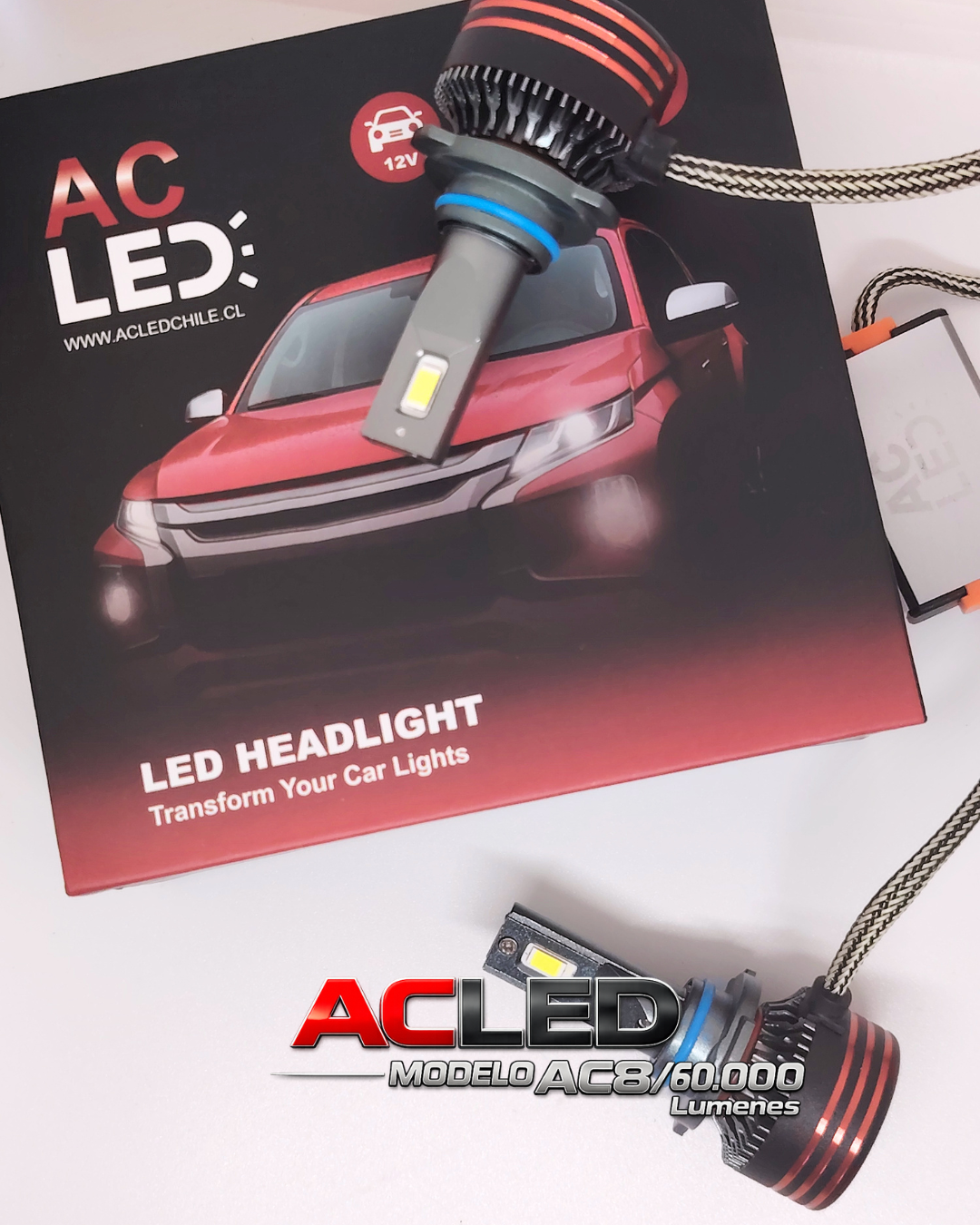 💡 9005/9006/9012/HB3/HB4 AC8 60.000 Lúmenes