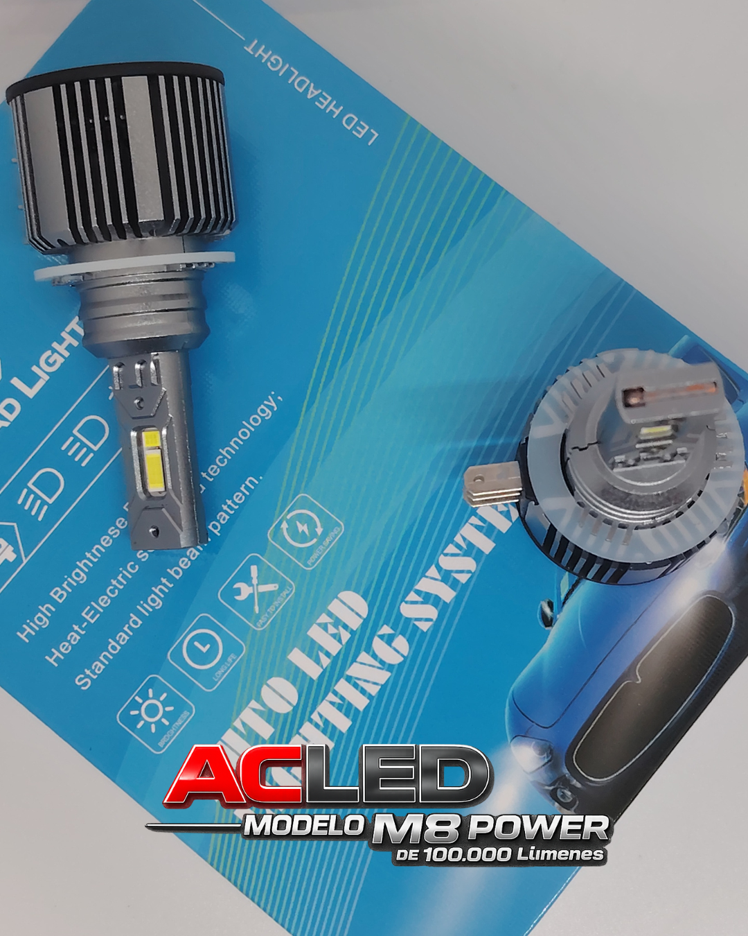 H15 M8 POWER 100.000 LÚMENES – Altas + Posición en un solo kit